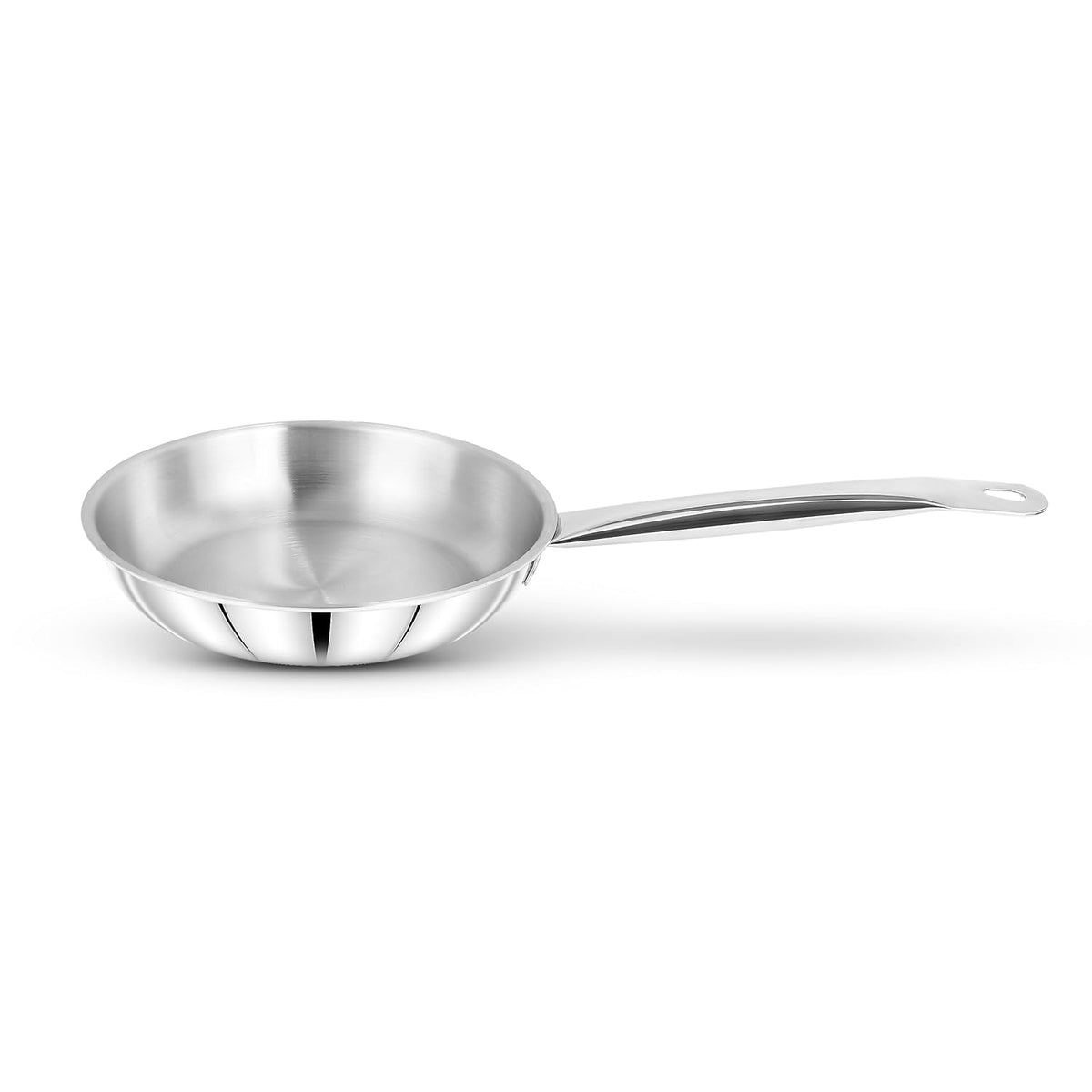 Pigeon Tristeel Triply Stainless Steel Frypan with Lid, Heavy Bottom, Induction Friendly