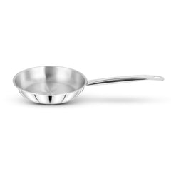Pigeon Tristeel Triply Stainless Steel Frypan with Lid, Heavy Bottom, Induction Friendly