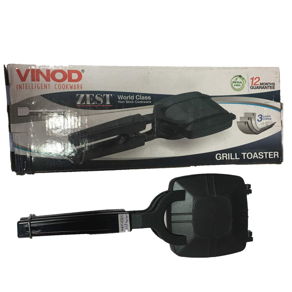 Vinod Zest Non-Stick Grill Toaster, Medium, Multicolour, 1000 w
