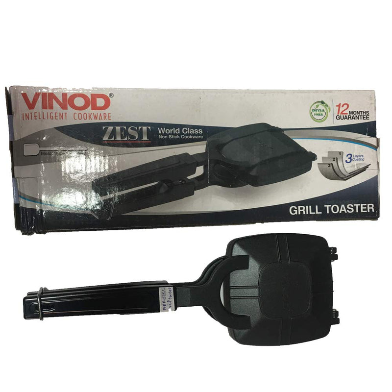 Vinod Zest Non-Stick Grill Toaster, Medium, Multicolour, 1000 w