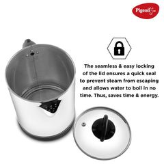 Pigeon Quartz Electric Kettle 1.7 Litre, 1500 watts, Stainless Steel Body, Used for Boiling Water, Making Tea and Coffee