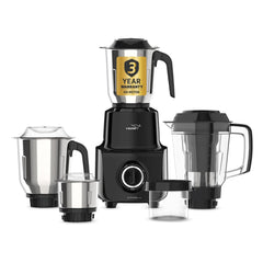 V-Guard Citius 750 Watt Juicer Mixer Grinder (New Launch) |3 Year Motor Coverage by V-Guard | 4 Jars | Juicer, Wet, Chutney & Dry| Sturdy Juicer Jar | Precision Blend SS Blades | Black
