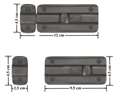 Plantex Premium Heavy Duty Door Stopper/Door Lock Latch for Home and Office Doors/Baby Latch - Pack of 10 (Satin Black-Matt)-3
