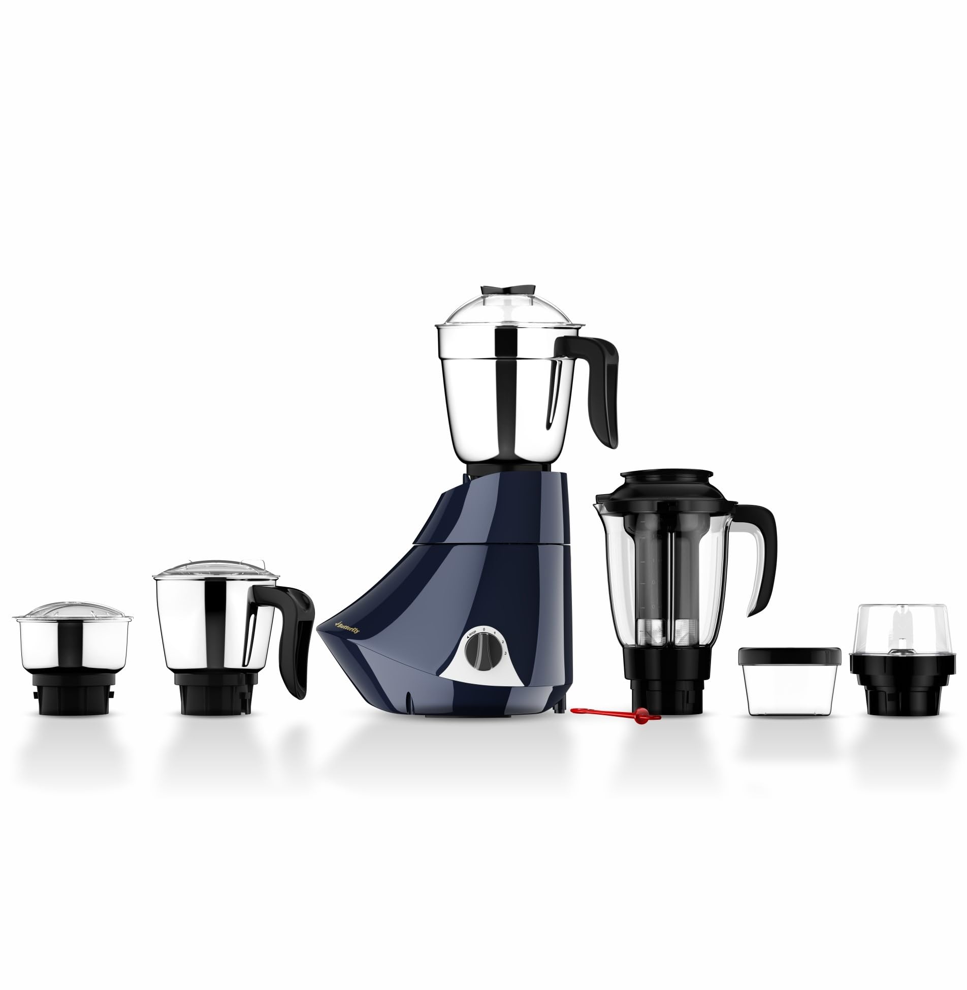 Butterfly Jet Elite Plus Mixer Grinder, 750W, 5 Jars, Grey