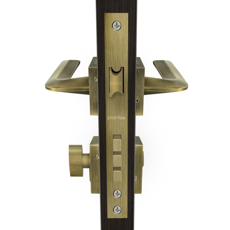 Plantex Premium Door Lock with 3 Years of Warranty/Main Door Lock for Home/Mortise Lock Set(7105 - Brass Antique)-5