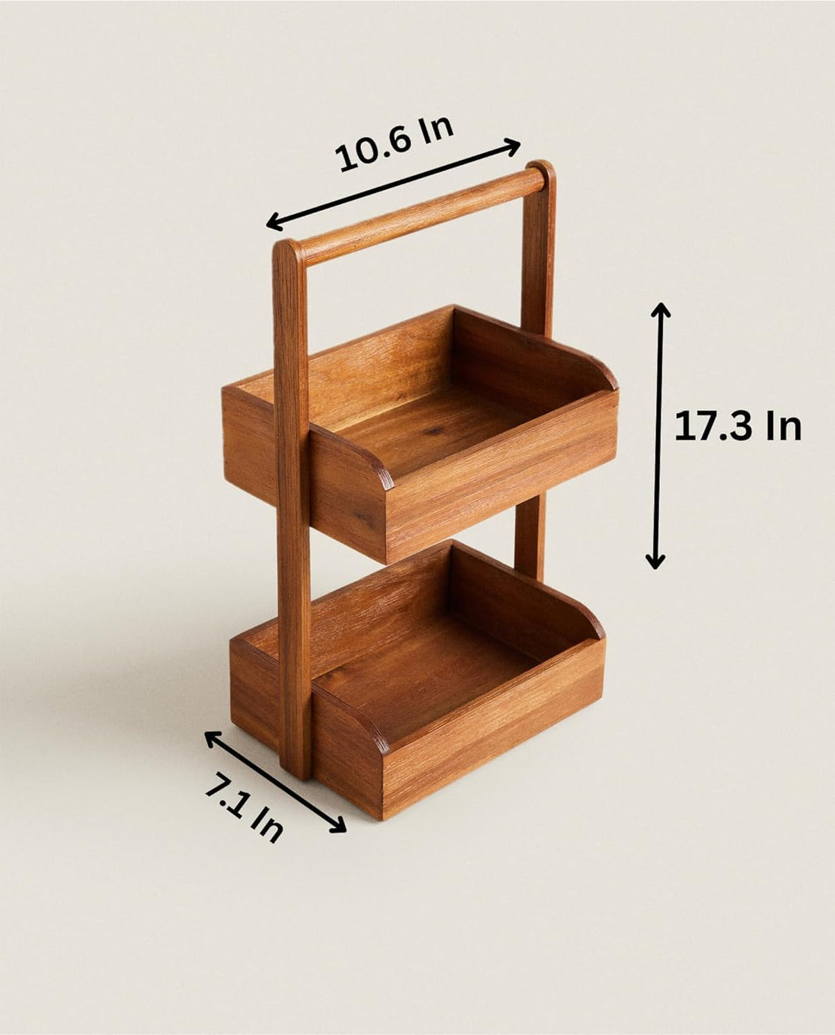 Spacious Storage Unit with Dual Square Shelves for Your Home | Kitchen | Bathroom | Living Room | Bedroom 17.3"