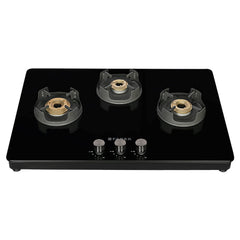 Faber 75 cm,3 Burner Gas stove (NiOS DLX 753 BB BK) Maual Ignition, Black