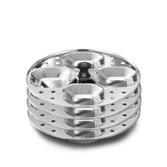 Eleven Rings 4 Plates Stainless Steel Square Idli Stand/Idli Maker Makes 16 Square Idlis at Once. (4 Plate Square Idli)