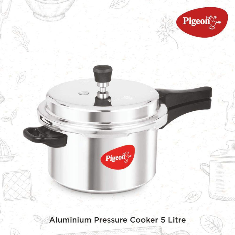 Pigeon by Stovekraft Induction Base 4-in-1 Starter Kit, Silver, Aluminium (Pressure Cooker, Pressure Pan, Tawa, and Kadhai Set)