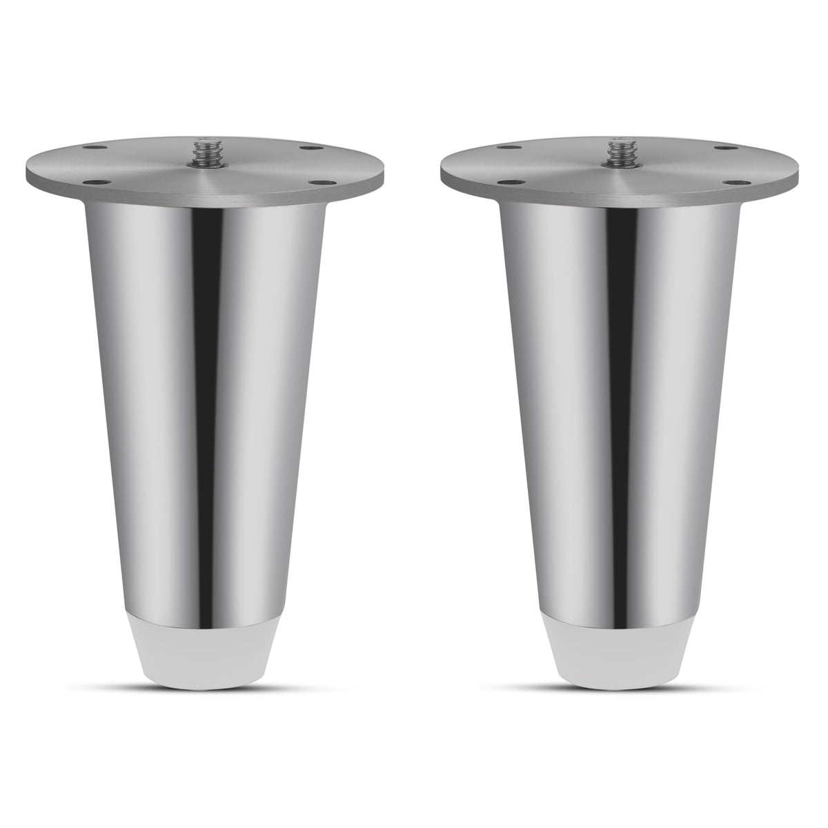 Plantex Heavy Duty Round 4 inche Spare Sofa Legs/Sofa Bushes for Hight/Legs for Furniture(Set of 2 pcs,Chrome)