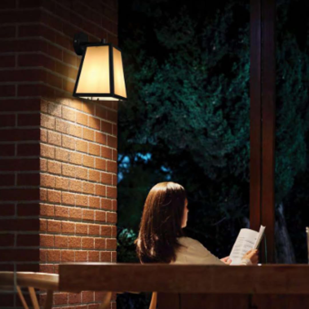 Philips Serene Wall Light (Matte black with diffused glass, B0GP6NJZH1)