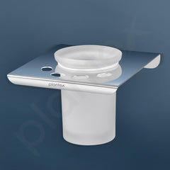 Plantex Tumbler Holder for Bathroom/Stainless Steel Toothbrush Holder/Toothpaste Holder/Bathroom Accessories - (Chrome)-5