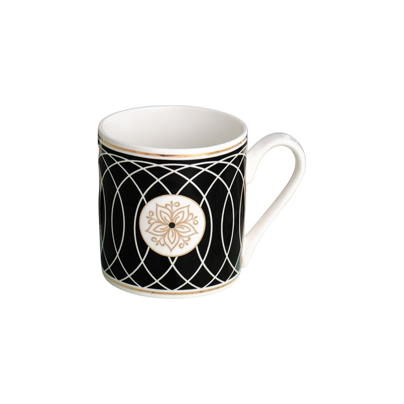 Clay Craft Fine Ceramic Melon Noir Tea/Coffee Cup Set of 6-220 ml Each (N403) Perfect for Afternoon Tea, Gifts, and Home Decor, Elegant Ceramic Mugs, Modern Milk Mugs, Coffee Mugs,