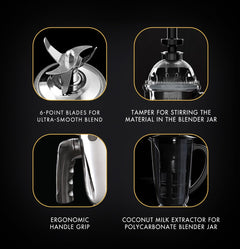 Sujata MG03 Mixer Grinder|1000 Watts Double Ball Bearing Motor|24000 RPM|Non-Stop 90 Mins Running|4 Jars including 1750ml Blender with Coconut Milk Extractor, 1500ml, 1000ml, 500ml Jar|Red & Black