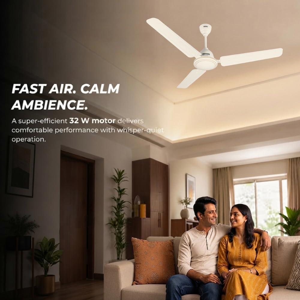 USHA TechnoAir R BLDC 1200 mm Ceiling Fan with RF Remote | 5 Star-5