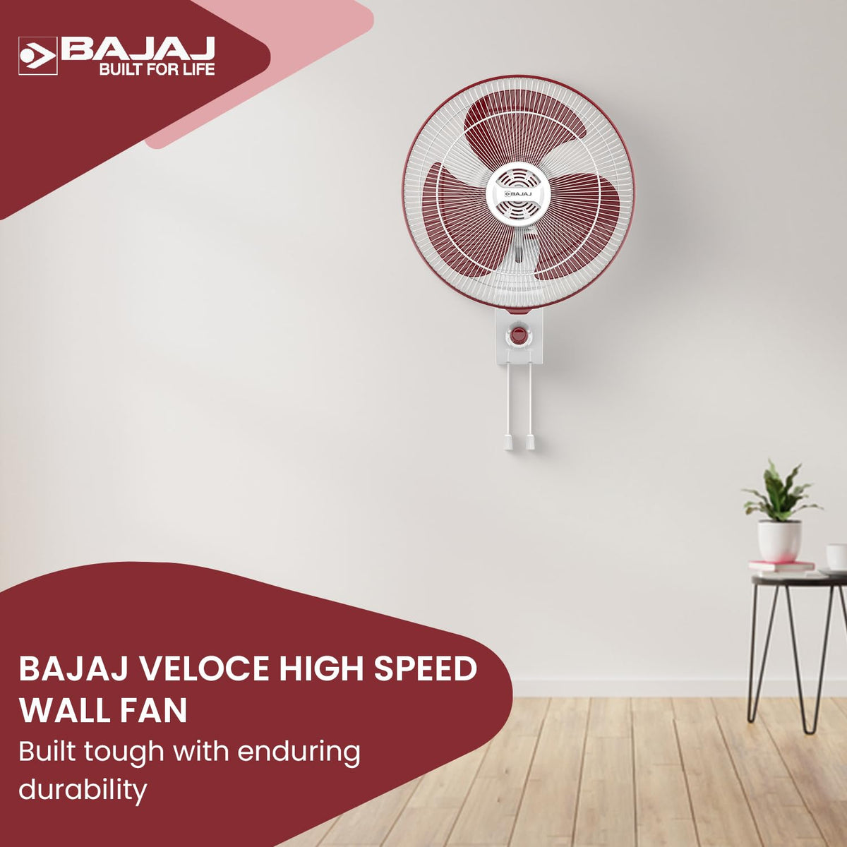 Bajaj Veloce High Speed 400MM Wall Fan for Home-2