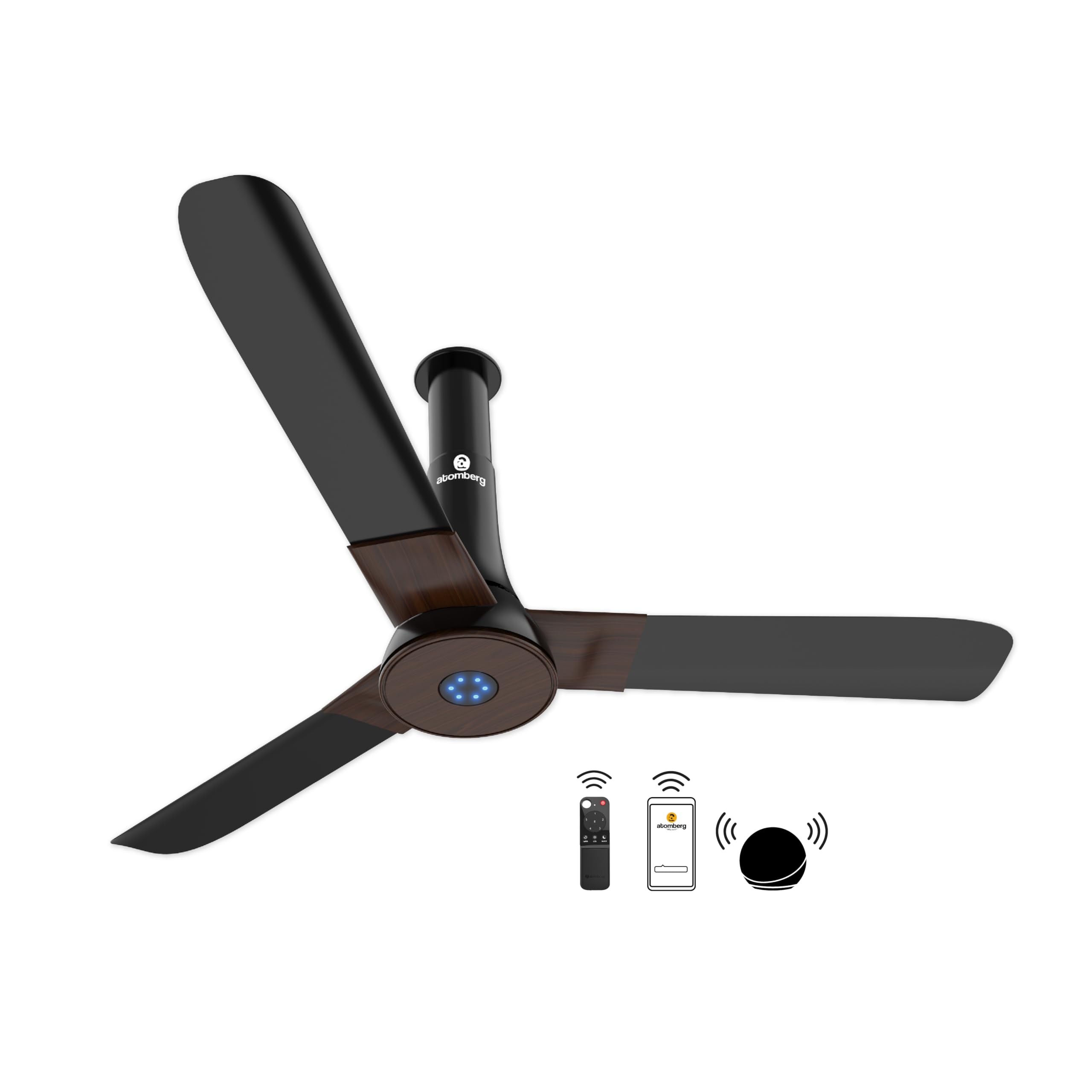 atomberg Studio+ 950mm BLDC Ceiling Fan with Remote Control | BEE 5-star Energy Efficient | New Blade Design | High Air Delivery | LED Speed Indicator | Low noise | 3 Year Warranty (Marble White)