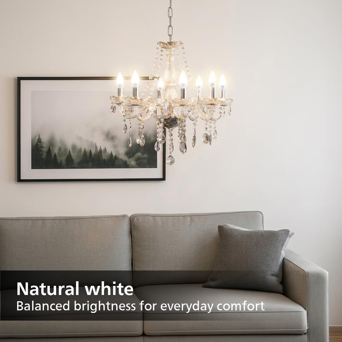Philips LED Candle Bulb SceneSwitch 5W (White, B0HBBW28Z5)