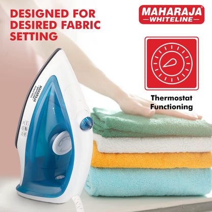 Maharaja Whiteline Acqua Bliss Steam Iron, 1200W - SI-131 (Blue & White)