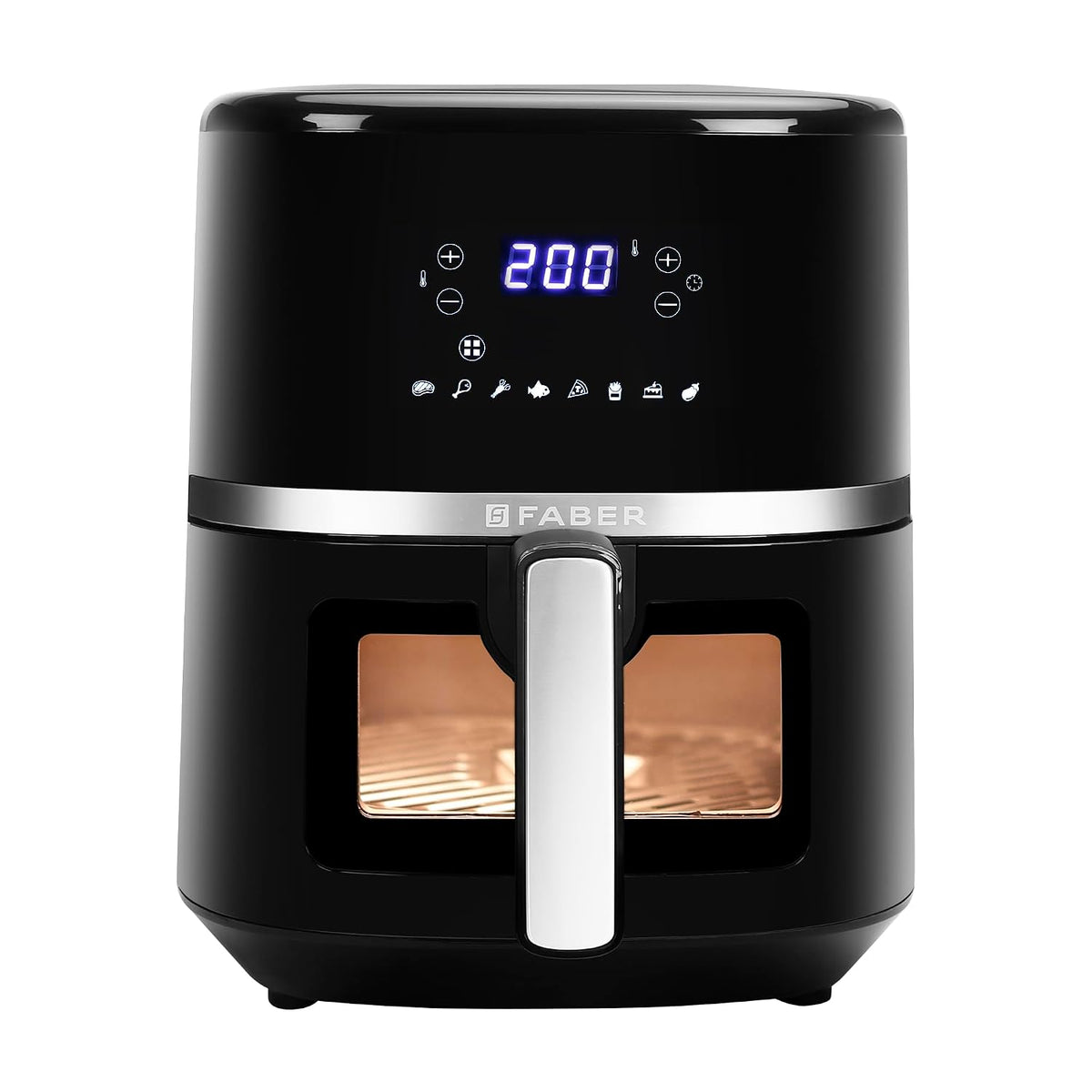 Faber 6L 1500W Digital Air Fryer | Fry, Bake, Roast, Toast, Defrost, Grill & Reheat | 85% Less Oil, 360° Air Cooking | 8