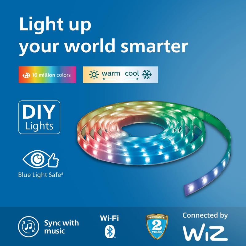 Philips Wi-Fi Smart LED TV Strip Light with Music Sync, Voice Control & Dimmable Feature (Pack of 2)