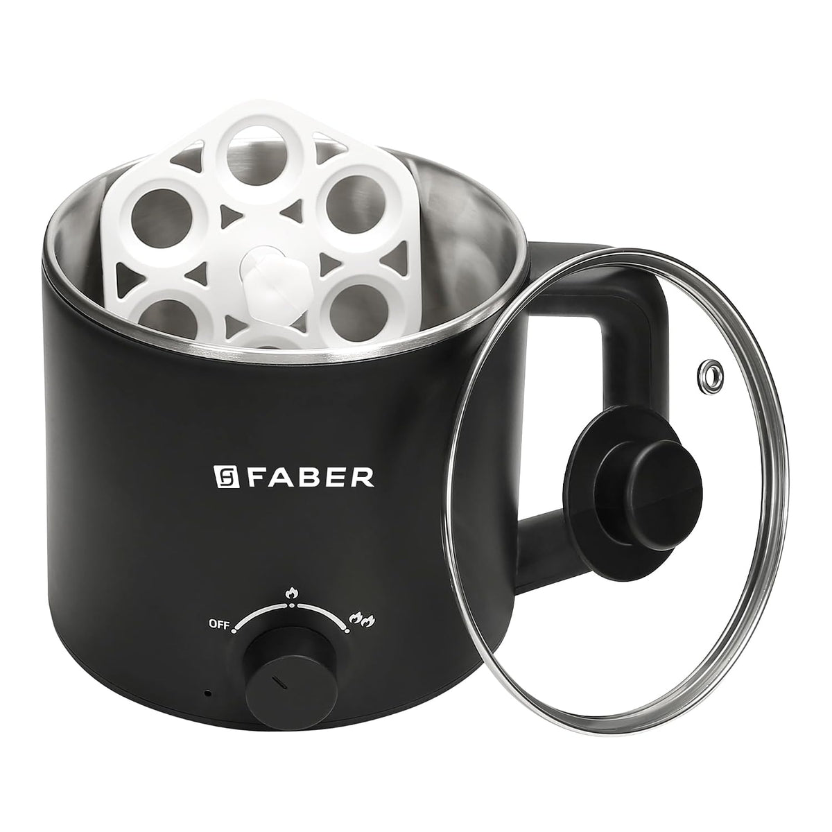 Faber 600W 1.6 liter Multi Cooker|Cool Touch Handle & Temperature Control Knob|Rapid Noodles & Spaghetti Cooker,Hot Soup
