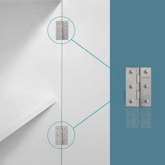 Plantex Stainless Steel Door Hinges 3 inch x 16 Gauge/1.5 mm Thickness Home/Office/Hotel for Main Door/Wooden/Bedroom/Kitchen/Kabza - Pack of 3 (Satin Matt)-5