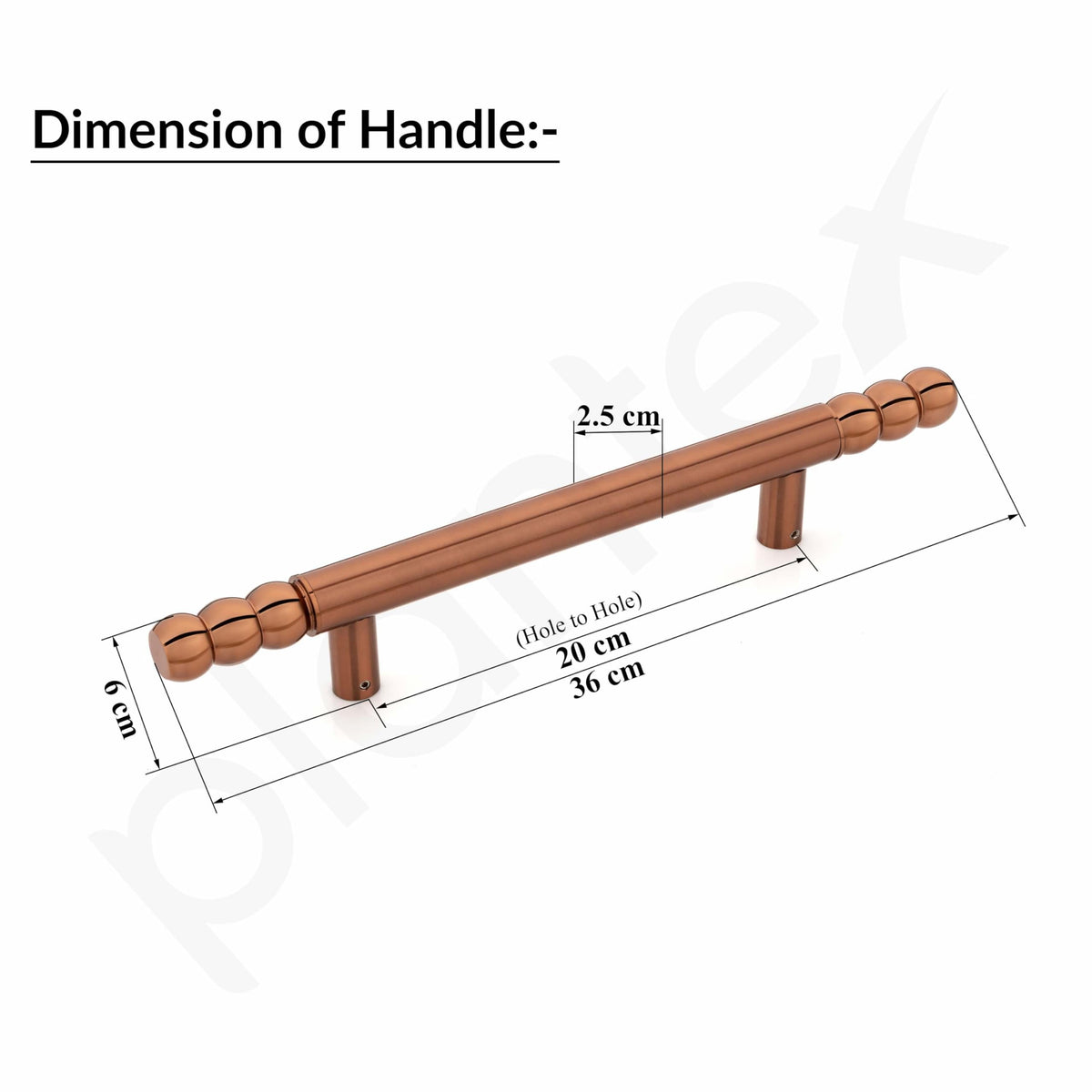 Plantex Heavy Duty Main Door Handle/14 Inches Door Handle for Main Door/Pull-Push Handle for Glass/Wooden Door- Pack of 1 (PVD Rose Gold) - 3 Years Warranty-2