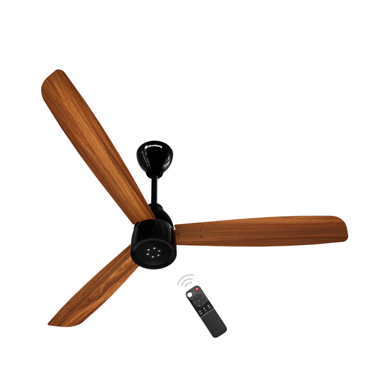 atomberg Renesa Enzel 1200mm BLDC Ceiling Fan with Remote Control | BEE 5 star High Air Delivery with LED Indicators| 3 Year Warranty (Honey Maplewood)