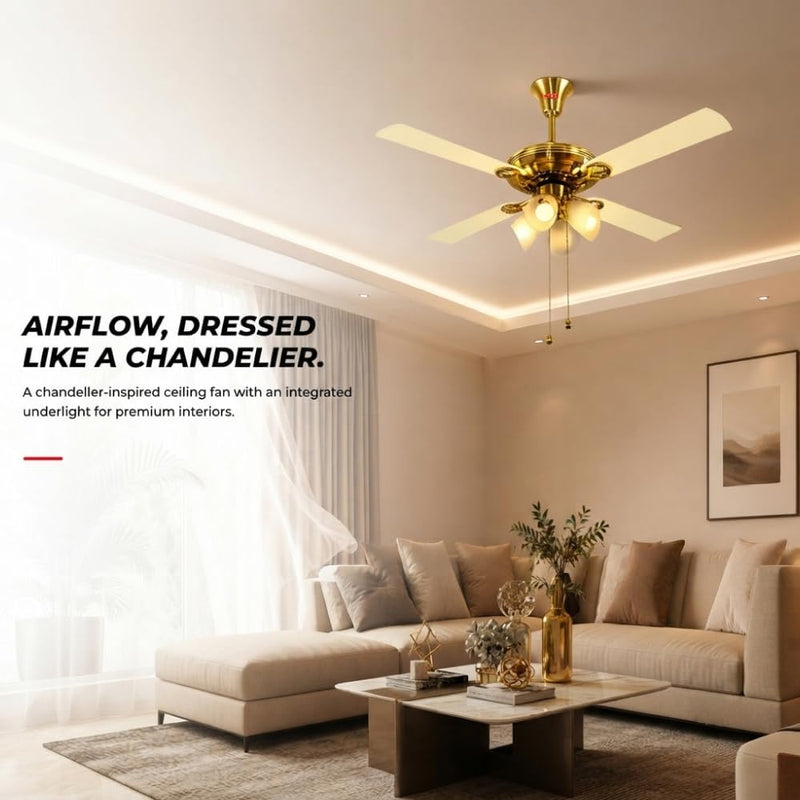 USHA Fontana Lotus 1230mm Ceiling Fan with Decorative Lights-5