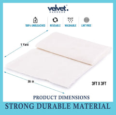 Muslin Cheese Cotton Cloth, 1x1.2 Meter, 1 Pack, Food Grade - Strainer for Cheese, Paneer, Roti Wrap, Momos, Sprouts, Juice & Idly Steaming, Crafting