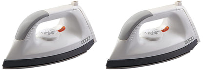 USHA EI 1602 1000 W Lightweight Dry Iron with Non-Stick Soleplate (Multi-colour) (Pack of 2)