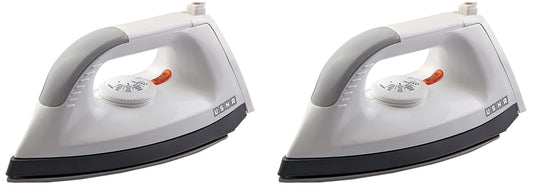 USHA EI 1602 1000 W Lightweight Dry Iron with Non-Stick Soleplate (Multi-colour) (Pack of 2)