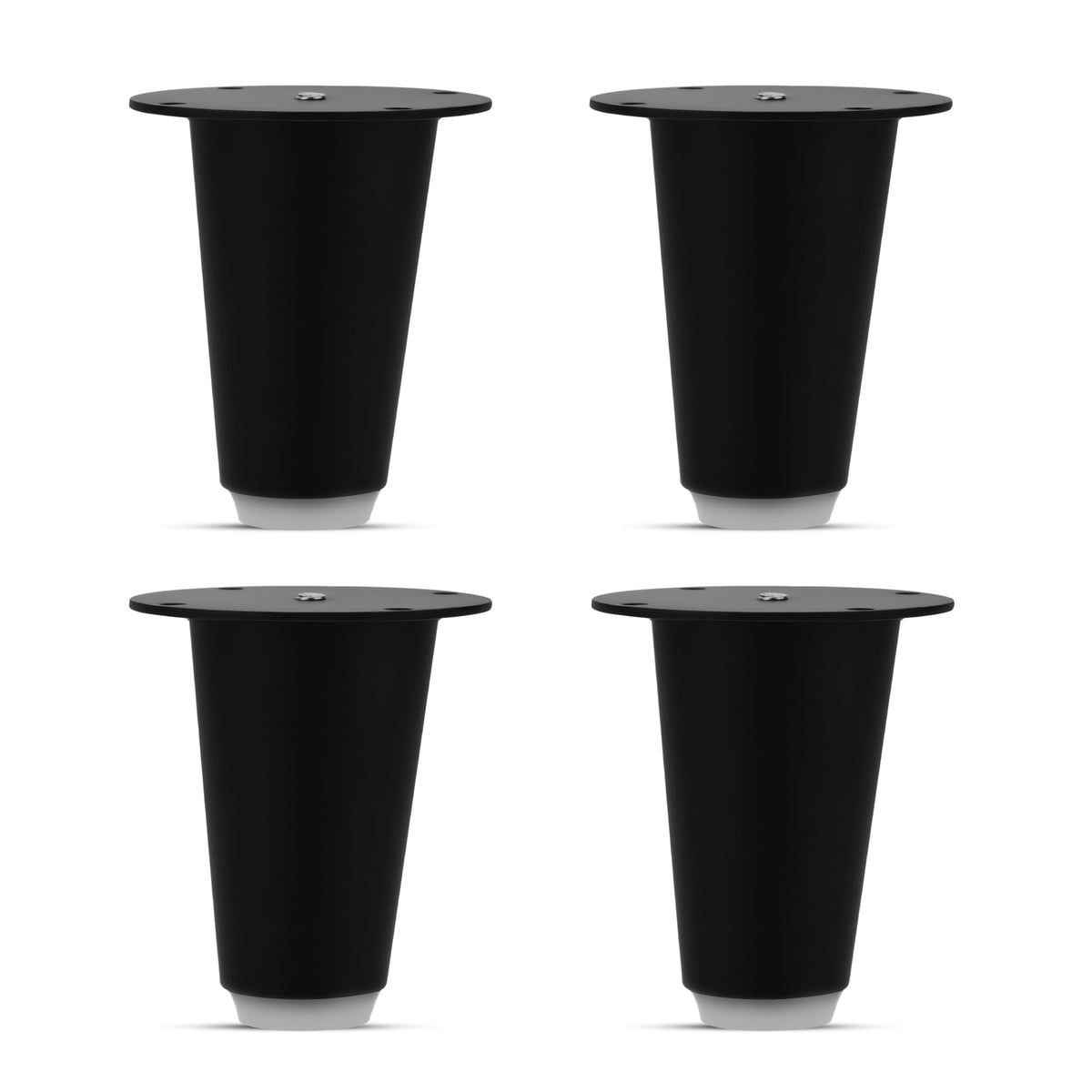 Plantex Heavy Duty Stainless Steel 3 inch Sofa Leg/Bed Furniture Leg Pair for Home/Furniture Sofa Legs for Table/Support Legs/Furniture Leg (Black) Set of 4 Pcs (Model APS-DTS-53)
