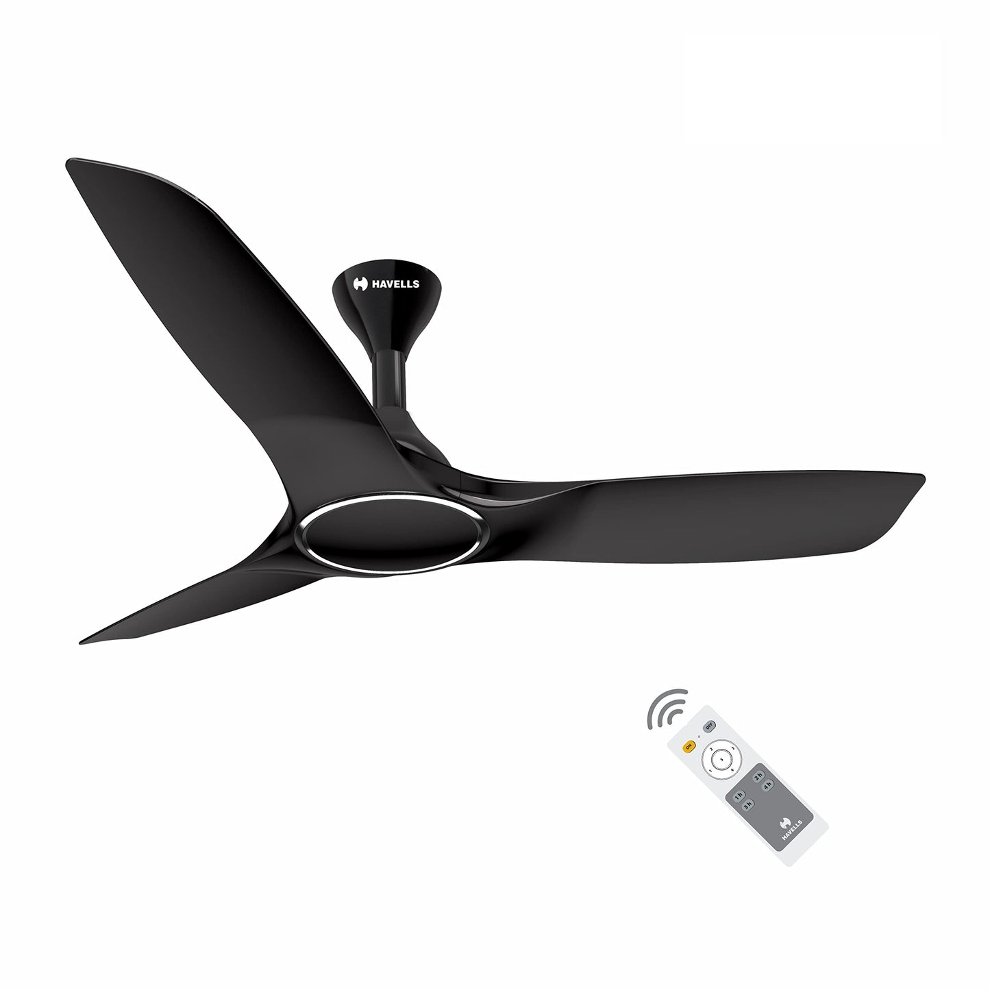Havells Stealth Air BLDC 1200mm Ceiling Fan| Upto 55% Energy Saving| Silent & Premium| 5 stars Rating| 100% Copper Motor| RF Remote, Memory Backup, Timer| (Indigo Blue, Pack Of 1)