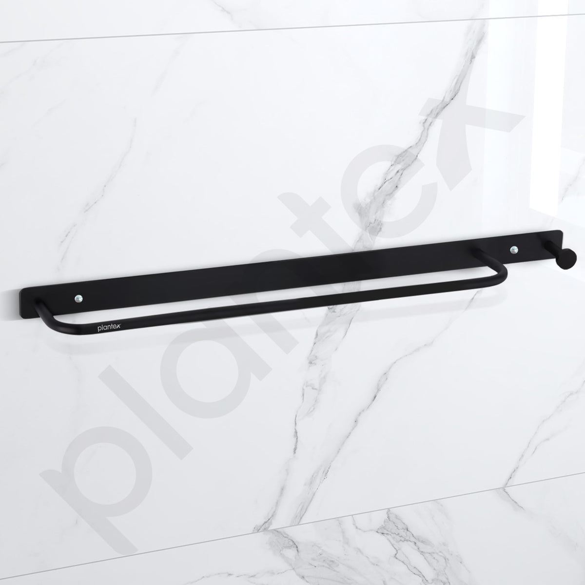 Plantex Towel Holder for Bathroom/Stainless Steel 24 inch Towel Rod/Towel Bar/Towel Hanger/Bathroom Accessories -Pack of 1 (Black)-6