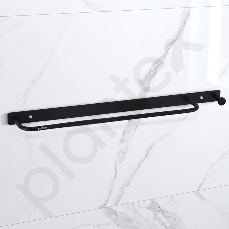 Plantex Towel Holder for Bathroom/Stainless Steel 24 inch Towel Rod/Towel Bar/Towel Hanger/Bathroom Accessories -Pack of 1 (Black)-6