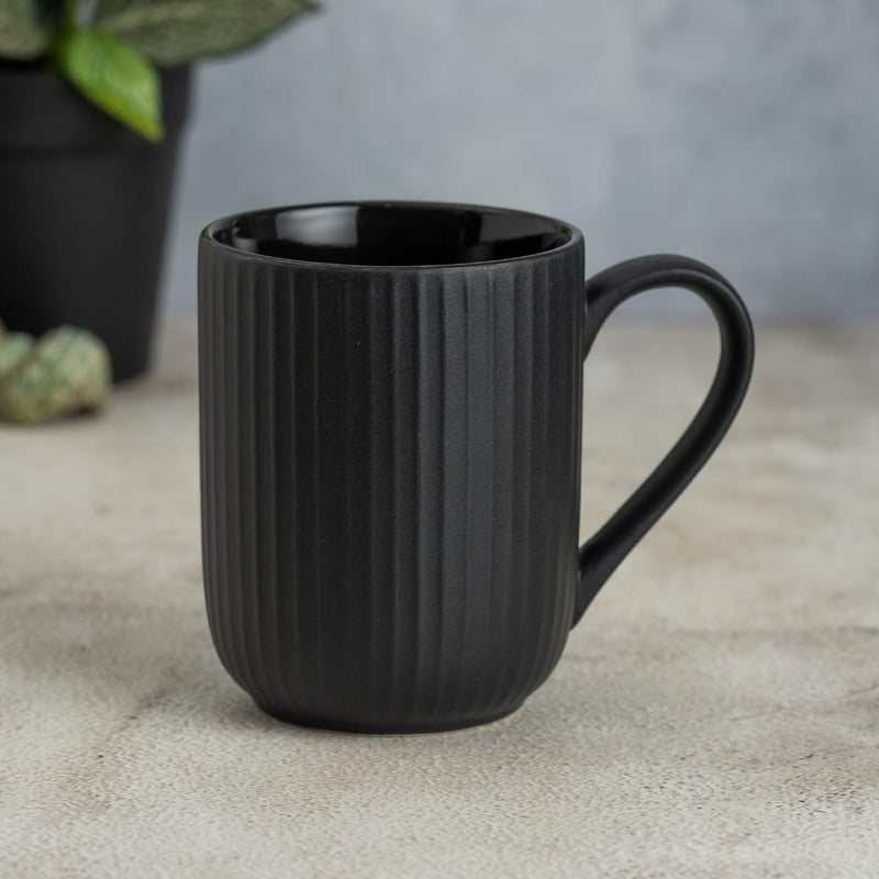 Clay Craft Fine Ceramic Linea Mustard Cups & Saucer, Set of 12, Cups for Tea & Coffee, Gift Set, Elegant Design for Home and Kitchen and Can Be Gifted to Your Loved Ones On Any Occassions
