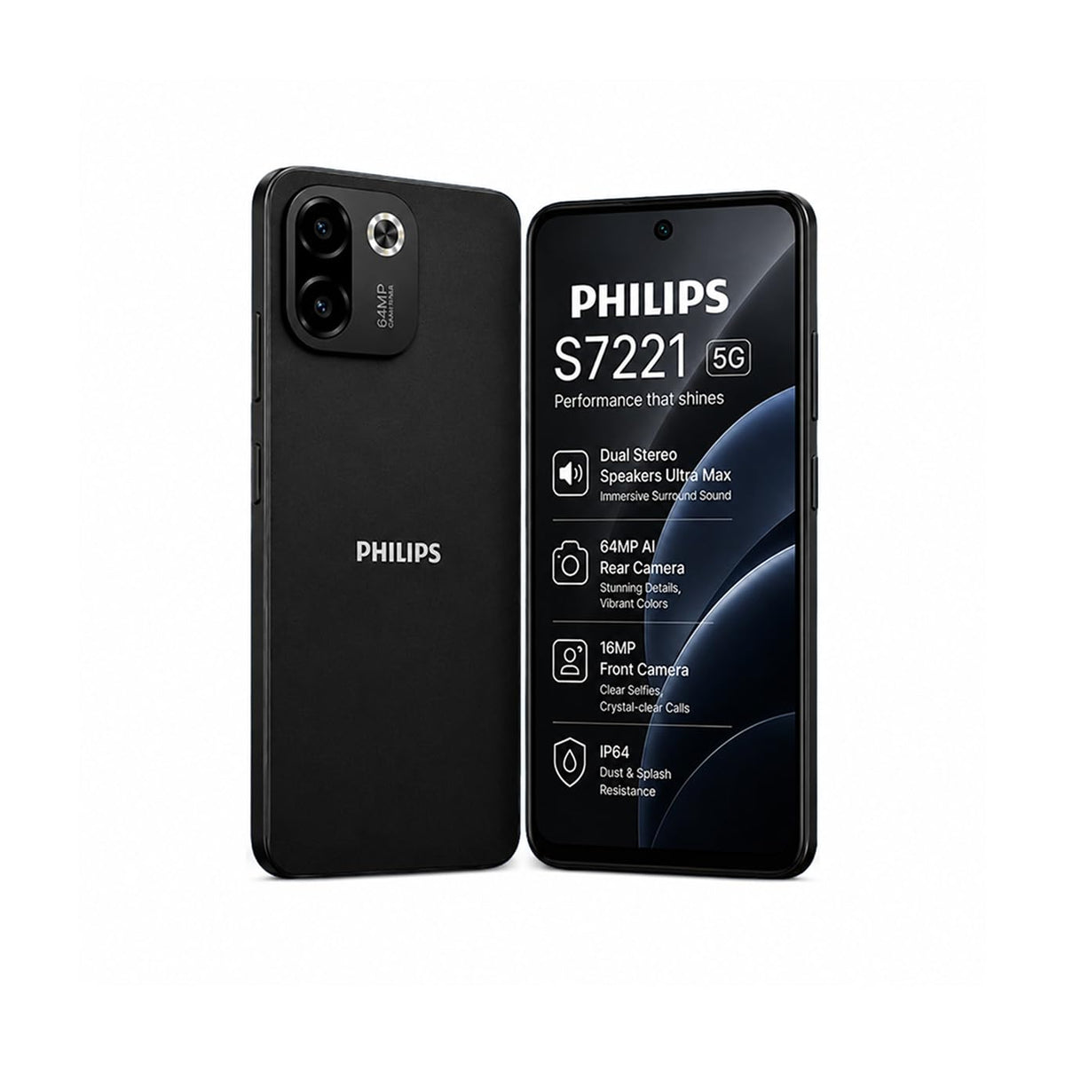 Philips S7221 5G Smartphone (Black)