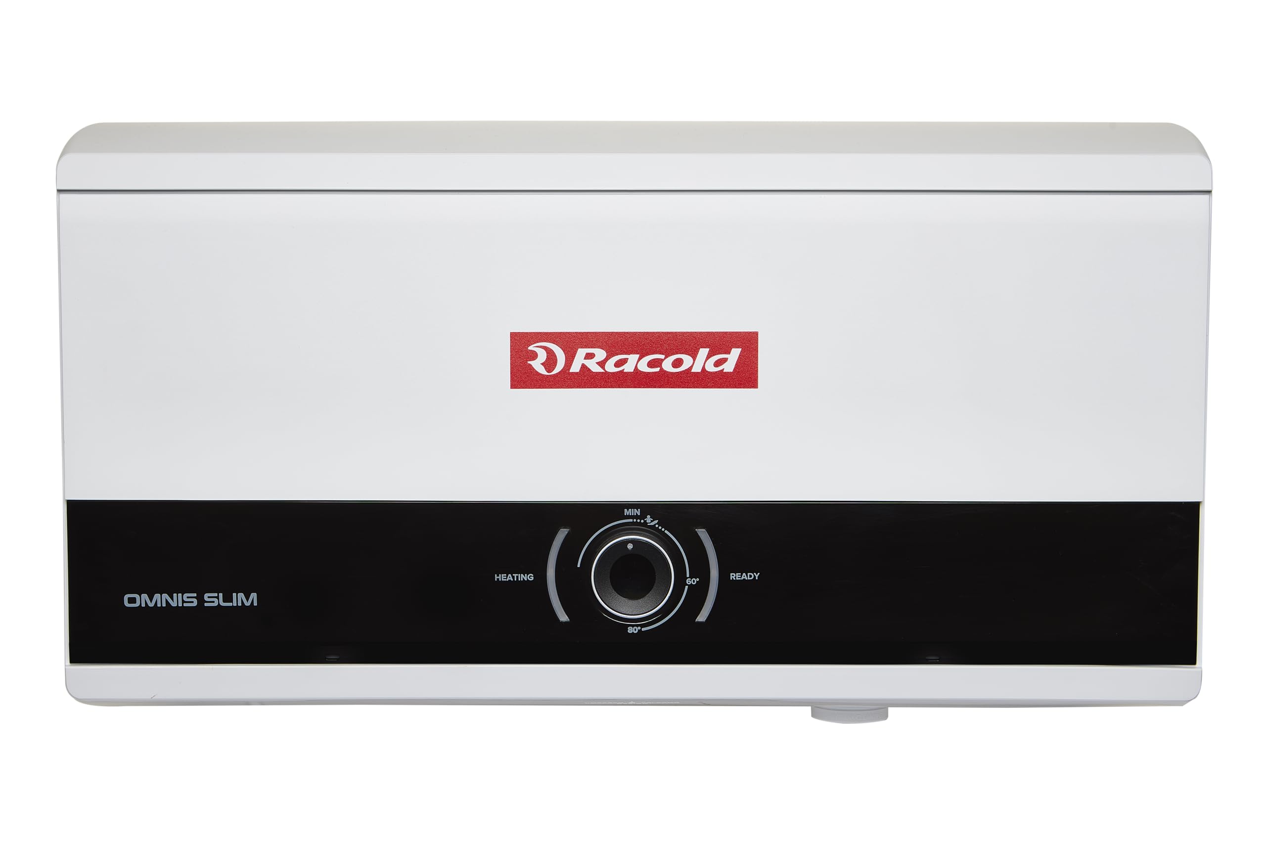 Racold Omnis Slim 15L Horizontal Energy Efficient Storage Water Heater (Geyser) With Free Standard Installation & Pipes |Italian Design| Shower Ready Indicator | Suitable For High Rise Buildings