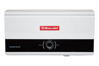 Racold Omnis Slim 15L Horizontal Energy Efficient Storage Water Heater (Geyser) With Free Standard Installation & Pipes |Italian Design| Shower Ready Indicator | Suitable For High Rise Buildings
