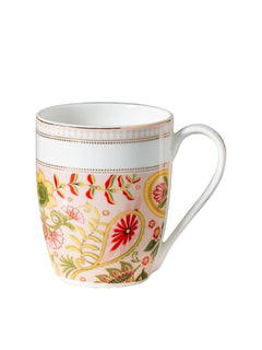Clay Craft Fine Ceramic Printed Milk/Coffee Mug 1 Piece -300 ml (Pink)