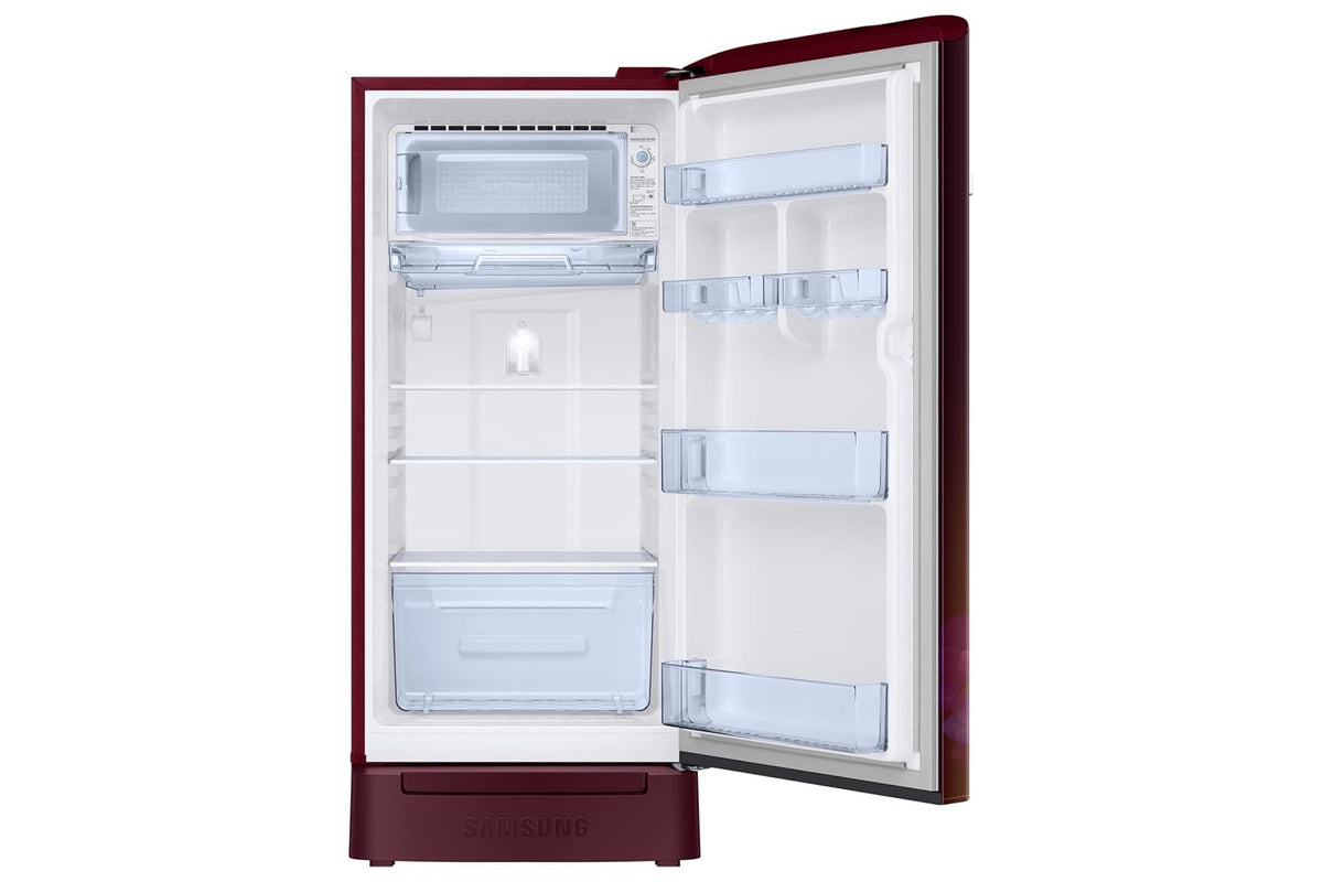 Samsung 189 L, 5 Star, Digital Inverter, Direct-Cool Single Door Refrigerator (RR21H2H25HT/HL, Red, Hydrangea Plum, Base Stand Drawer, Single Touch)-4