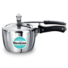 Hawkins 2.5 Litre Triply Stainless Steel Pressure Cooker, Inner Lid Cooker, Silver (HSST25)