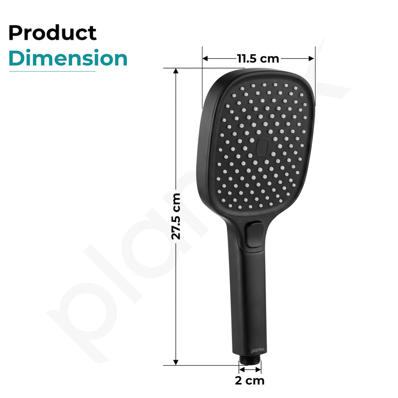 Plantex Hand Shower for Bath/4 Mode Multifunctional Shower/ABS Plastic Silicone Handheld Shower/Easy Mode Switching (Black, APS-H592)-4