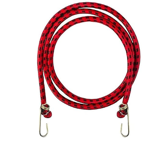 Multipurpose Flexible Bungee High Tension Stretchable Elastic Rope with Hook for Cloth Hanging Drying Packing Luggage Strap Wrapping Bike Luggage with 6 ft Elastic Bungee Cord Bungee Rope 15 MM