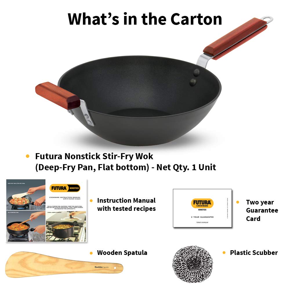 Futura Stir-Fry Wok 3 Litre with Induction Base Without lid