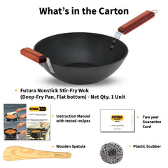 Futura Stir-Fry Wok 3 Litre with Induction Base Without lid