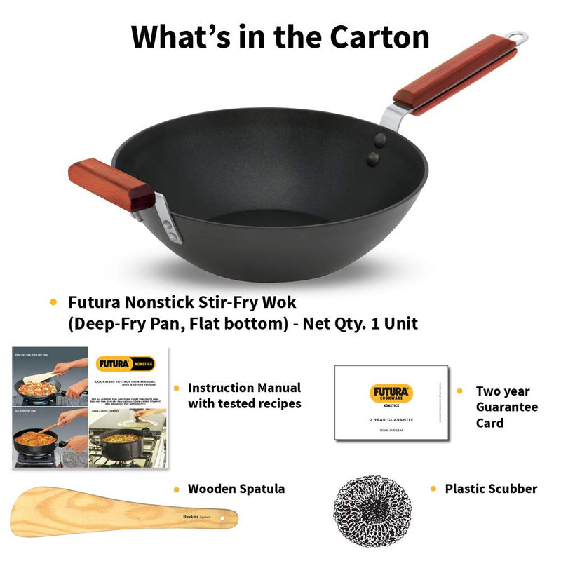 Futura Stir-Fry Wok 3 Litre with Induction Base Without lid