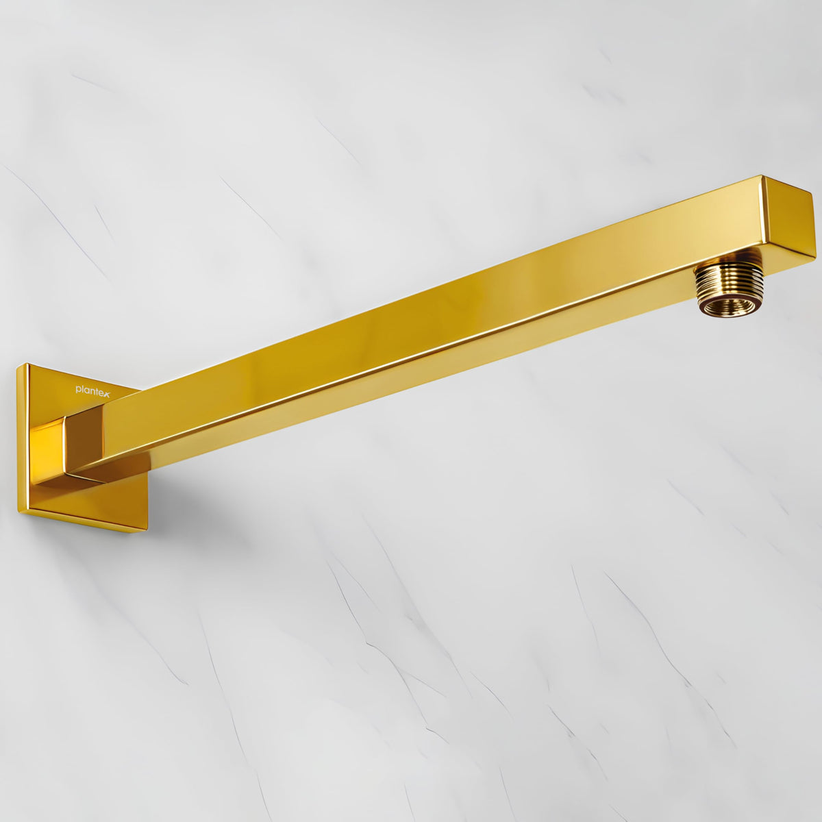Plantex 21-Inch Shower Arm for Overhead Shower/Stainless Steel Shower Pipe/Wall Mount Bathroom Fitting with 1⁄2-Inch Thread - Pack of 1 (Gold)